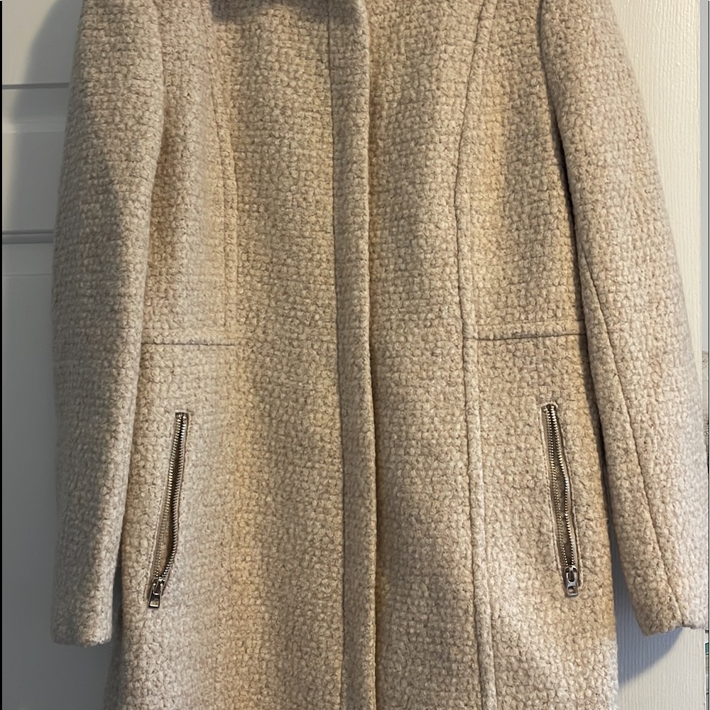 Cream women coat